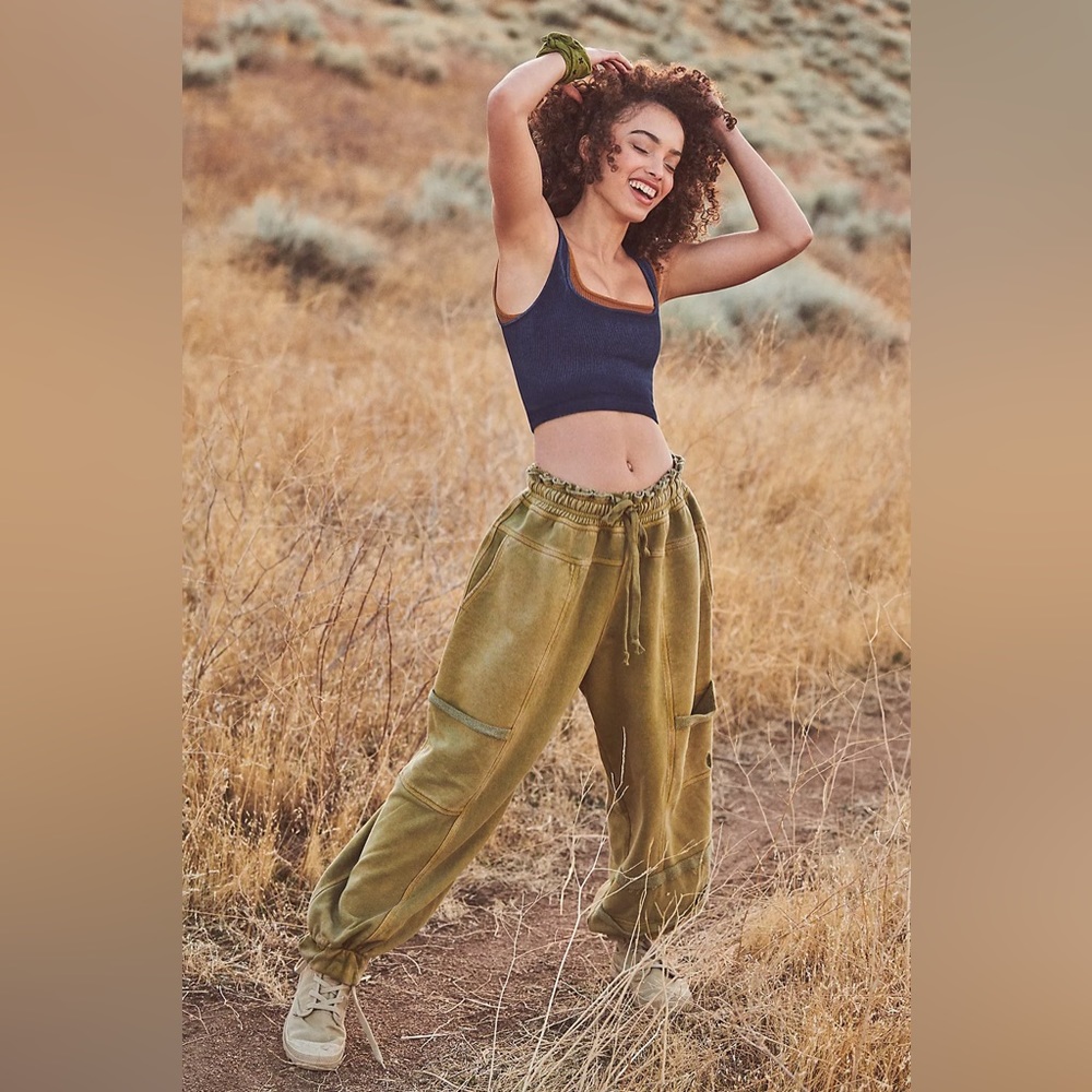 Free People This Feeling Joggers in Matcha